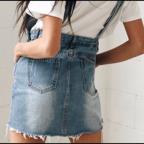 Denim overall dress - Picture 3 of 6